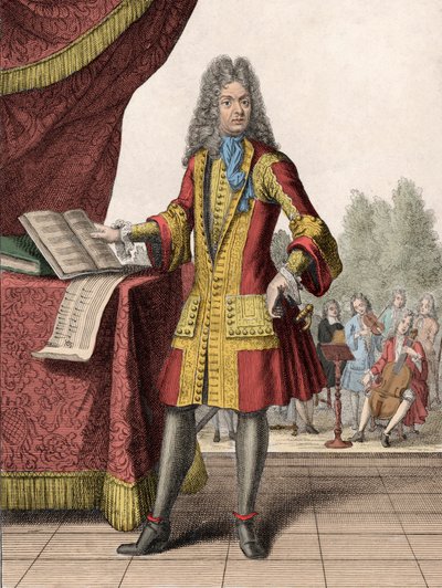 Jean-Baptiste Lully的肖像（1632-1687） 作者 亨利·博纳特（Henri Bonnart）