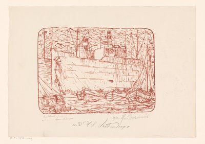 Haven te Antwerpen（原物上的标题） 作者 Henri Braakensiek（艺术家签名）