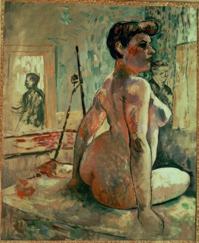 女性在工作室的裸体 作者 Henri Charles Manguin