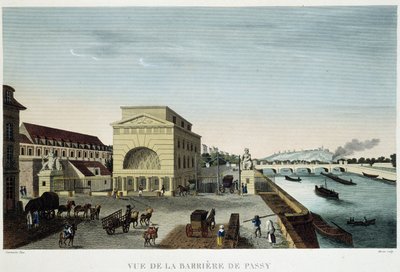 Barrière de Passy - 在Courvoisier的《1810年的巴黎风景：巴黎的障碍》中。 作者 亨利·库沃西耶·沃辛（Henri Courvoisier-Voisin）