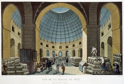 La Halle au blé - 在Courvoisier的 "Vues de Paris "中。 作者 亨利·库沃西耶·沃辛（Henri Courvoisier-Voisin）