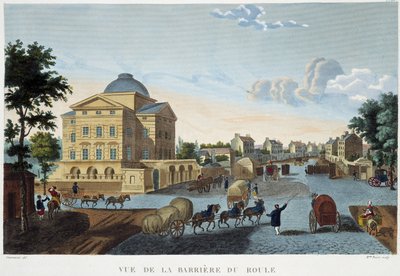 La barrière du Roule，约1820年--在Courvoisier的 "Vues de Paris "中 作者 亨利·库沃西耶·沃辛（Henri Courvoisier-Voisin）