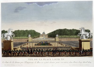 路易十五广场（协和广场），1820年左右，载于Courvoisier 1827年的《巴黎风光》。 作者 亨利·库沃西耶·沃辛（Henri Courvoisier-Voisin）