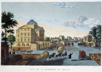 Barrier du Roule的景观--在 "巴黎风光，约1810年。巴黎的壁垒"，作者：库瓦西埃 作者 亨利·库沃西耶·沃辛（Henri Courvoisier-Voisin）