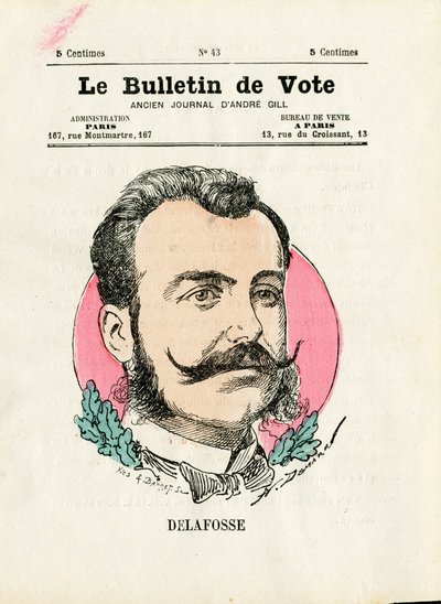 Ballot第二辑，彩色讽刺画。德拉福斯--亨利-德马雷（1846-1888）的插图 作者 亨利·迪马雷