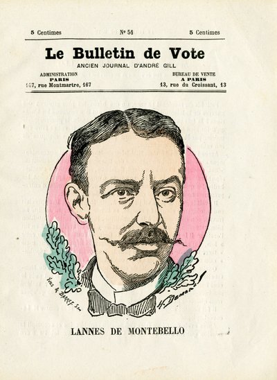 Ballot第二辑，彩色讽刺画。Lannes de Montebello - Henri Demare（1846-1888）的插图 作者 亨利·迪马雷