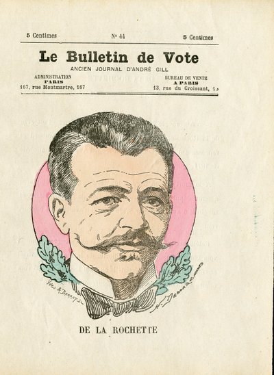 选票》第二辑，彩色讽刺：《德拉罗切特》--亨利-德马雷（1846-1888）的插图 作者 亨利·迪马雷