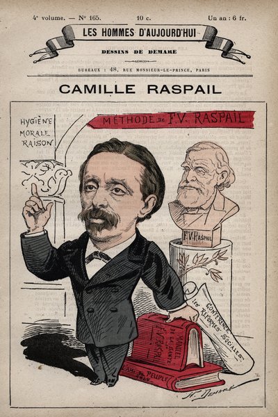 卡米尔-拉斯帕尔（Camille Raspail）的漫画，1827-1893年，英国政治家，出自《今日之人》，约1880年，亨利-德马尔（1846-1888）1880年。 作者 亨利·迪马雷