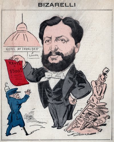 路易-比扎里 法国政治家（1836-1902）--亨利-德马雷在巴黎 "今日之人 "中的漫画作品 作者 亨利·迪马雷