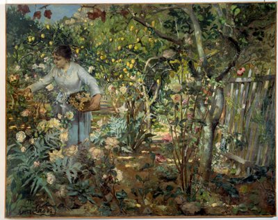 摩纳哥的玫瑰花园 画家：克洛斯 亨利-德拉克洛瓦-迪特-克洛斯(Henri Edmond Cross) (1856-1910) 作者 亨利·埃德蒙·克罗斯