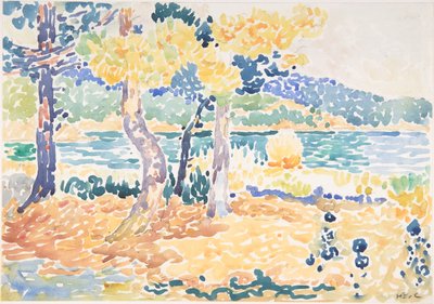 海岸线上的松树, n.d. 作者 亨利·埃德蒙·克罗斯