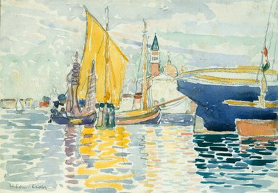 威尼斯-Giudecca，1903年（wc，石墨和重型白色编织纸上的木炭） 作者 亨利·埃德蒙·克罗斯