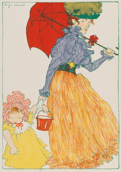 在广场上，1897年。 作者 亨利·雅克·爱德华·埃弗内普尔