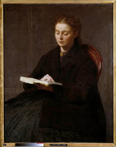 亨利·方丹·拉图（Henri Fantin Latour）的阅读绘画（Fantin-Latour 作者 伊格纳斯·亨利·让·范坦·拉图尔