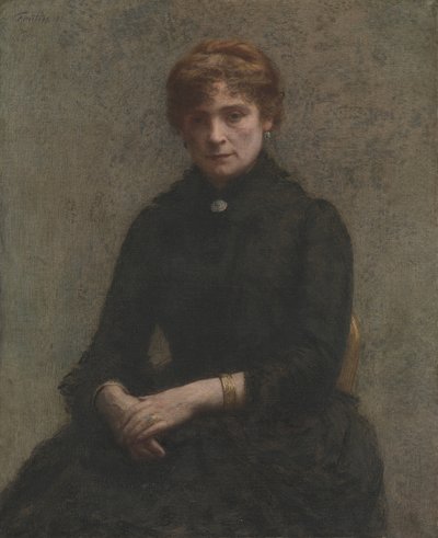 女人的画像，1885年。 作者 Ignace Henri Jean Fantin Latour