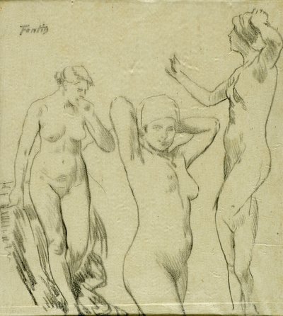 研究 [女性裸体] 作者 Ignace Henri Jean Fantin-Latour