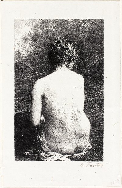 坐着的女人研究，从背后看 作者 伊格纳斯·亨利·让·范坦·拉图尔