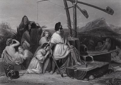 Moses in the land of Midian (engraving) 作者 亨利·弗雷德里克（后）肖平