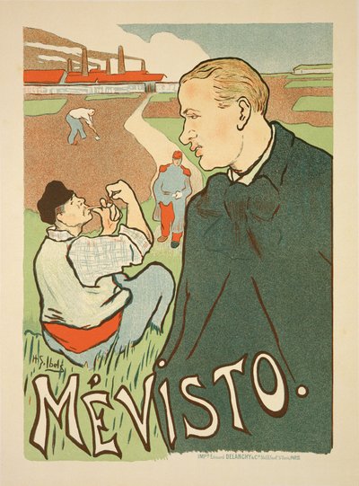 复制海报广告&39;Mevisto&39;，巴黎 作者 Henri Gabriel Ibels