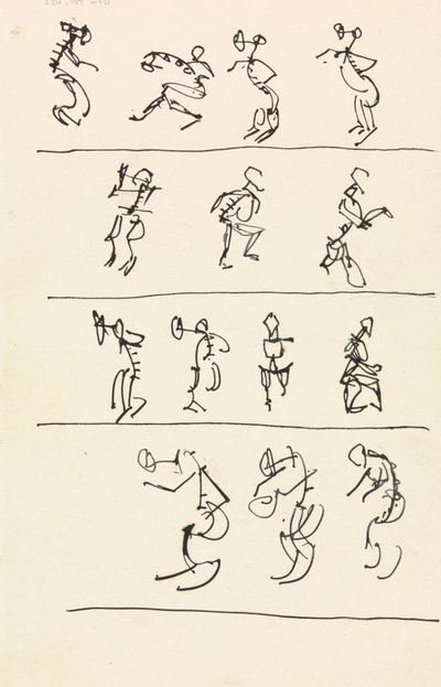 十四个舞蹈人物的四个登记册 作者 亨利·高第·布热斯卡