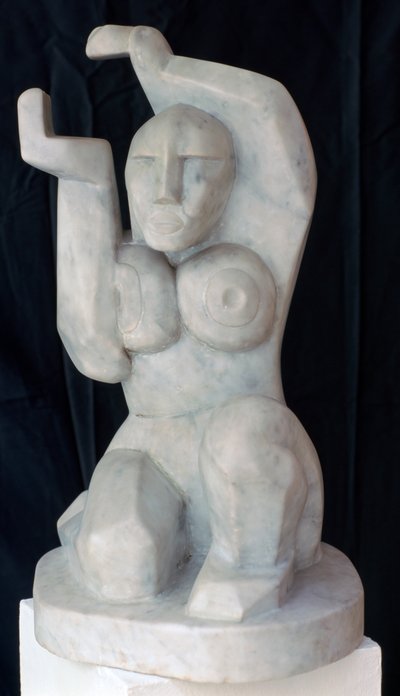 坐着的女人，c1911-1915 作者 亨利·高第·布热斯卡