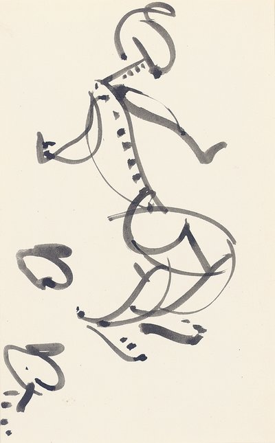 学习《红石舞者》，1914年 作者 亨利·高第·布热斯卡