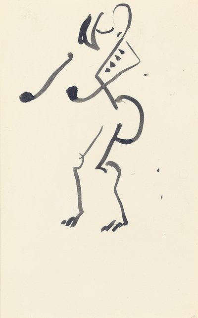 学习《红石舞者》，1914年 作者 亨利·高第·布热斯卡