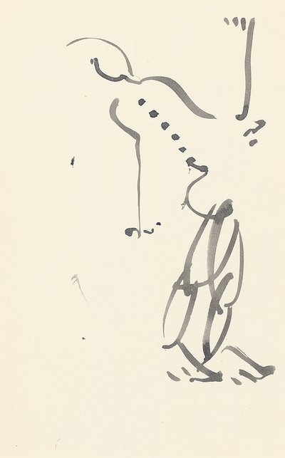 学习《红石舞者》，1914年 作者 亨利·高第·布热斯卡