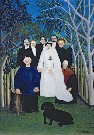 婚礼聚会，约1905年（布面油画） 作者 亨利·J·F·卢梭