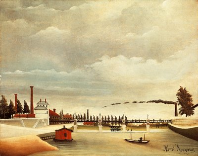 塞纳河畔，亨利·卢梭 (1844-1910) 作者 亨利·J·F·卢梭