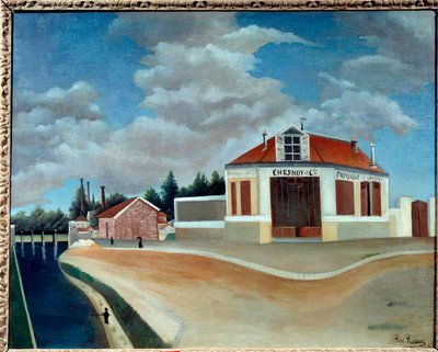 阿尔福维尔椅子工厂 Henri Rousseau dit le Douanier Rousseau (1844-1910) 1897 年 0.73x0.92 米巴黎，橘园博物馆 - 阿尔福维尔的椅子工厂。 Henri Rousseau 的画作 Le Douanier Rousseau (1844-1910) 作者 亨利·J·F·卢梭