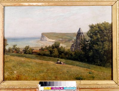 从门廊拍摄的风景 康斯坦丁-杜蒂莱（1807-1865）的绘画。1865.Dim.0.38 x 0.55 m. 杜埃，沙特尔兹博物馆 作者 亨利·约瑟夫·康斯坦特·迪蒂勒
