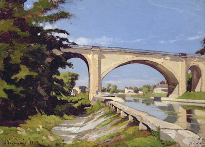 1888年Briare的运河大桥 作者 Henri Joseph Harpignies