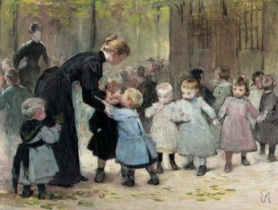 在操场 作者 Henri Jules Jean Geoffroy
