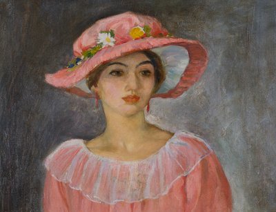 粉红帽子 作者 Henri Lebasque