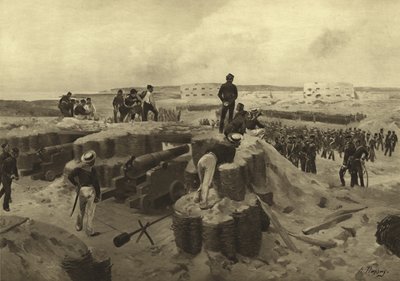 1854年Bomarsund战役（凹版印刷） 作者 Henri Louis Dupray