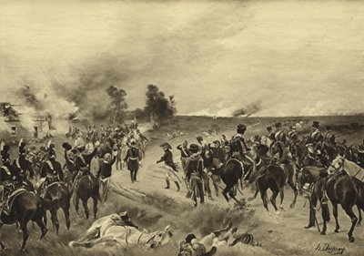 滑铁卢战役，1815年（凹版印刷） 作者 亨利·路易斯·杜普雷