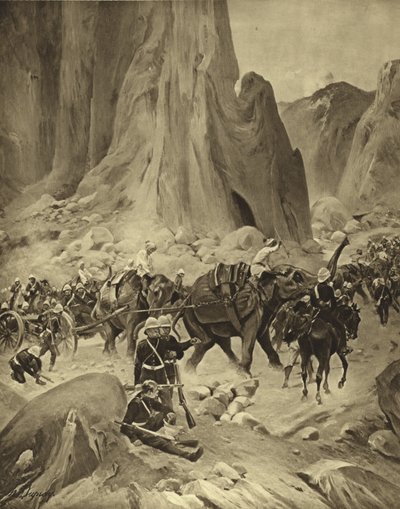 1868年的阿比西尼亚战争（凹版印刷） 作者 Henri Louis Dupray