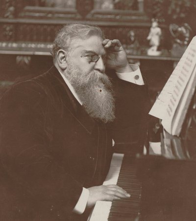 作曲家Raoul Pugno 1852-1914的肖像，约1910年。 作者 亨利·曼努埃尔（Henri Manuel）