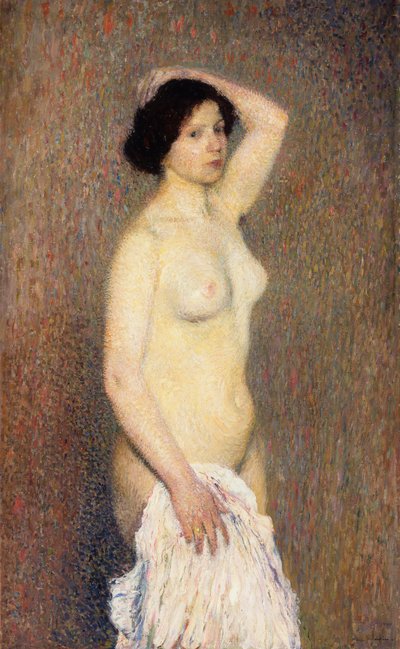 裸体女人站， 作者 Henri Martin