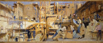 工人； 1914年作品 作者 亨利·马丁