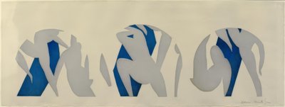 舞蹈、灰色、蓝色、白色 作者 亨利·马蒂斯
