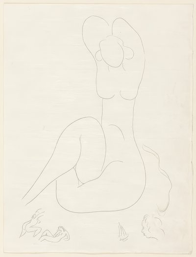 几首十四行诗：《Quelle soie......》，选自 Poesies de Mallarmé，图版 28 作者 亨利·马蒂斯