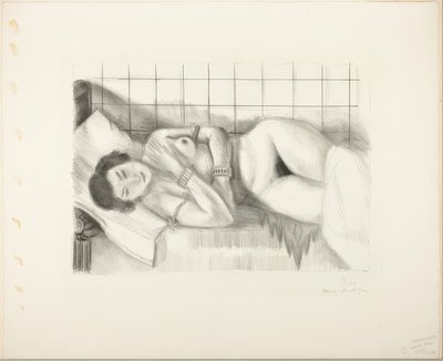 裸睡，披肩遮住膝盖 作者 亨利·马蒂斯