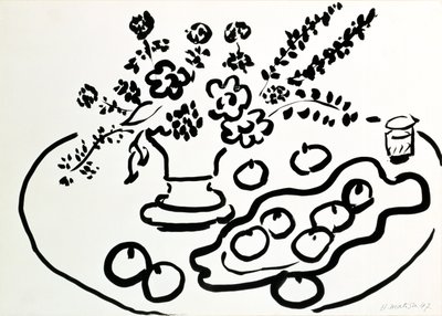 静物与花瓶和果盘 作者 亨利·马蒂斯