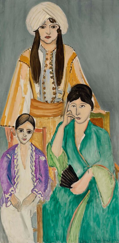 灰色背景的三姐妹（Les Trois soeurs sur fond gris） 作者 亨利·马蒂斯