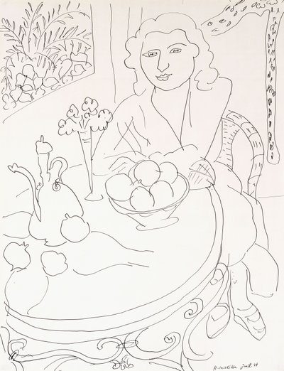 餐桌上的年轻女性 作者 亨利·马蒂斯