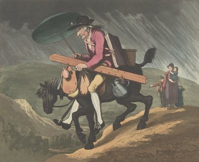 一个在威尔士旅行的艺术家，1799年2月10日。 作者 亨利通知