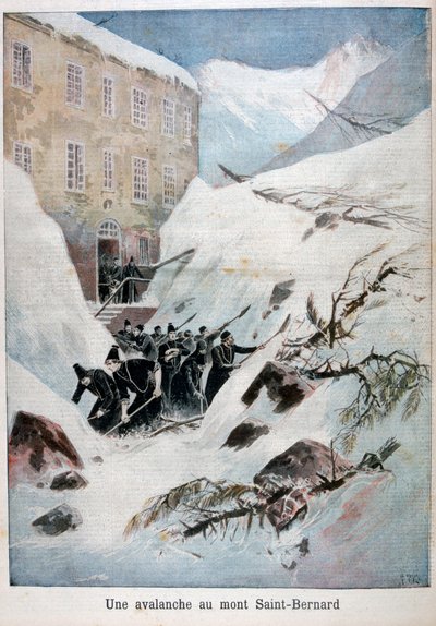 1897年在瑞士圣伯纳德山发生雪崩 作者 亨利·迈耶（Henri Meyer）