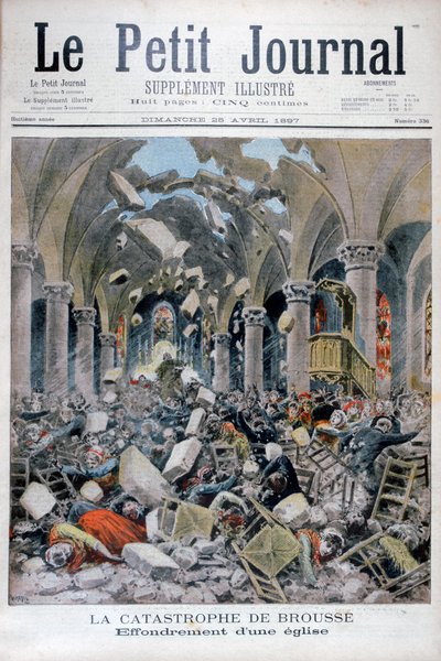 教堂倒塌，法国布鲁斯，1897年 作者 亨利·迈耶（Henri Meyer）